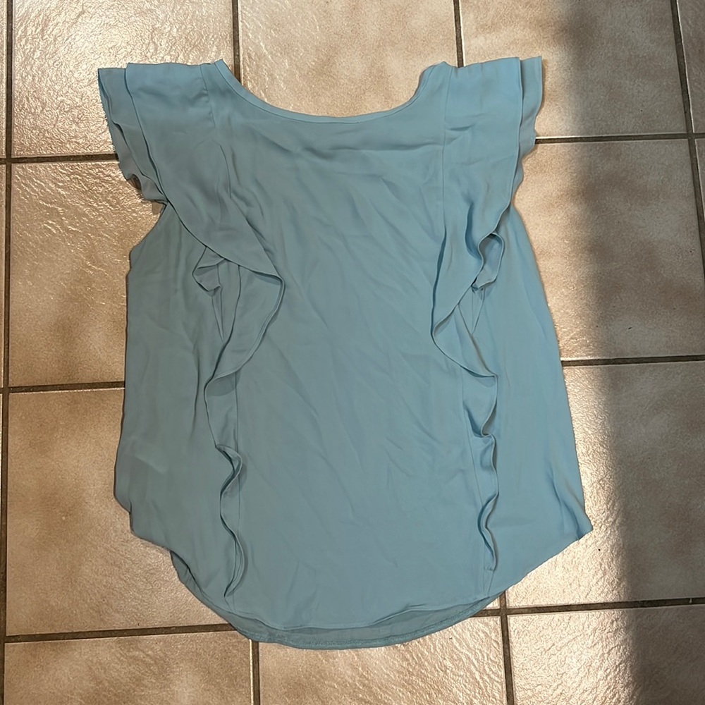 Loft  women’s small blouse. Short sleeved. Ruffled. Like new